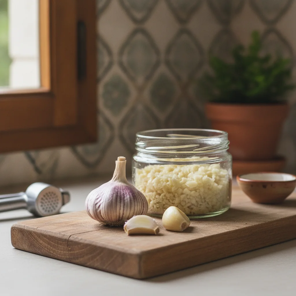 Preparación artesanal de ajo fermentado